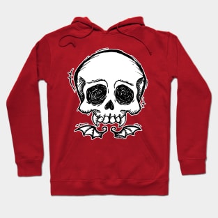 Scribbly Vampire Skull Hoodie